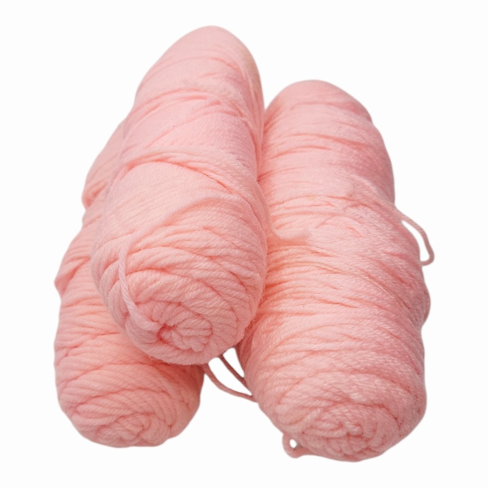 Pink Yarn Lot Acrylic Worsted Crochet Knit Craft Bulk Partial Skeins